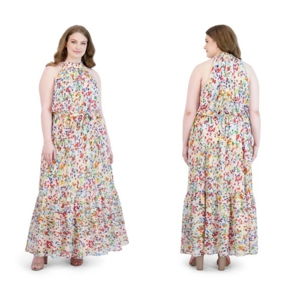 julia jordan Dresses & Skirts - 💘 Julia Jordan Belted Printed Tiered Maxi Dress